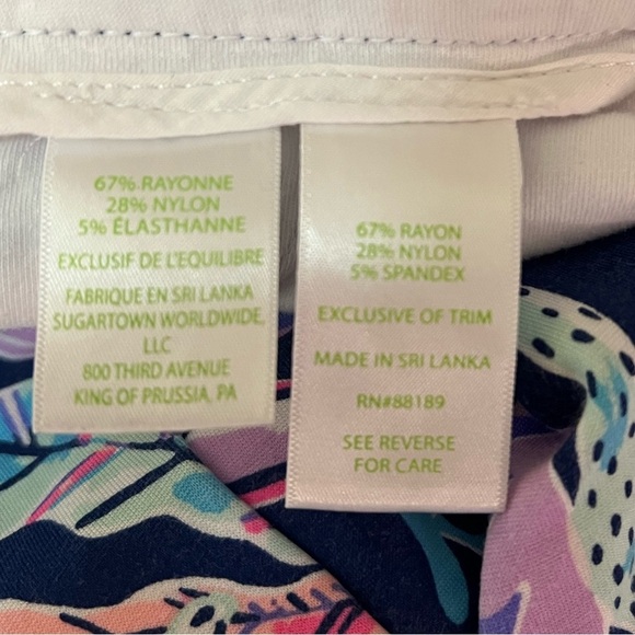 ⚪️ Lily Pulitzer Colorful Leaf Print Shorts size 4 fun summer colourful - Picture 5 of 8